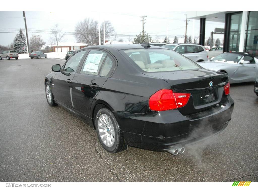 2009 3 Series 328xi Sedan - Black Sapphire Metallic / Beige Dakota Leather photo #3