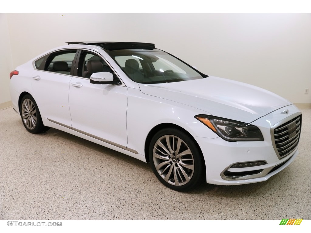 2018 Genesis G80 5.0 AWD - Casablanca White / Gray photo #1