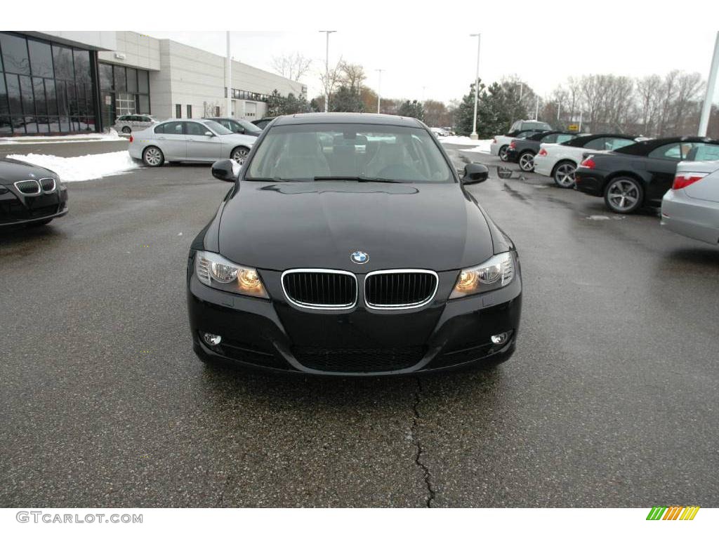 2009 3 Series 328xi Sedan - Black Sapphire Metallic / Beige Dakota Leather photo #8