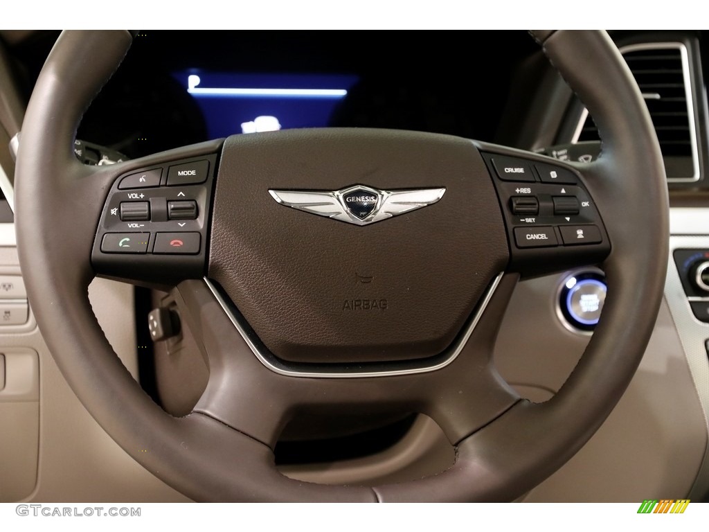2018 Hyundai Genesis G80 5.0 AWD Gray Steering Wheel Photo #131073565