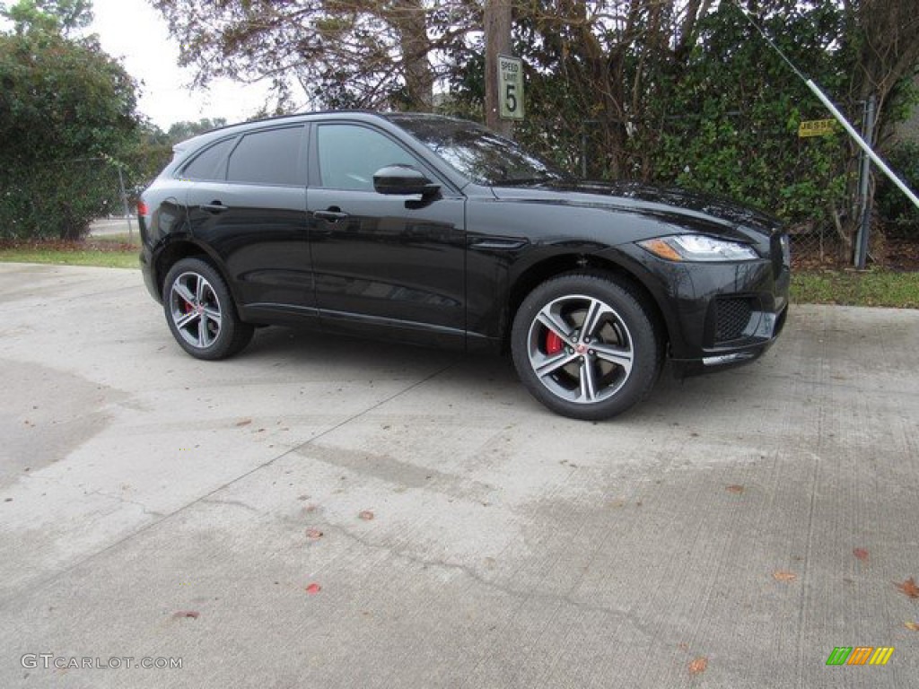 2019 F-PACE S AWD - Santorini Black Metallic / Ebony photo #1