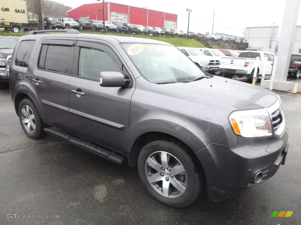 2015 Pilot Touring 4WD - Modern Steel Metallic / Black photo #11