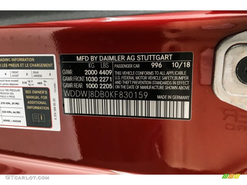 2019 C 300 Coupe - designo Cardinal Red Metallic / Magma Grey/Black photo #11