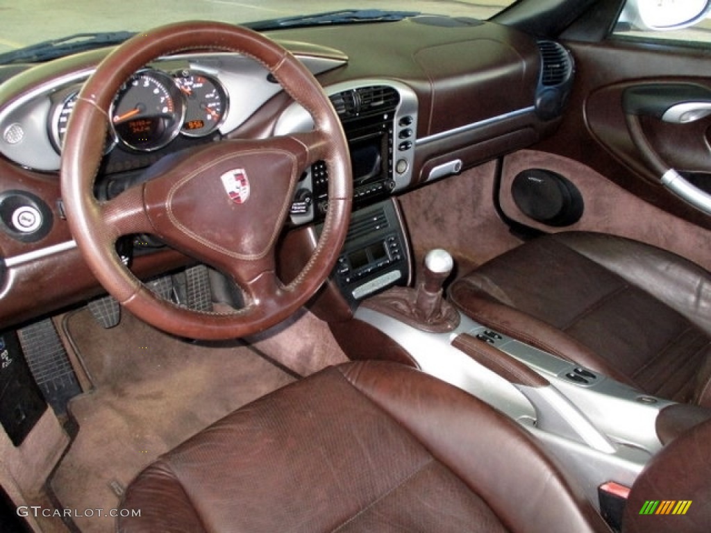 Cocoa Brown Interior 2004 Porsche Boxster S 550 Spyder Photo #131077120