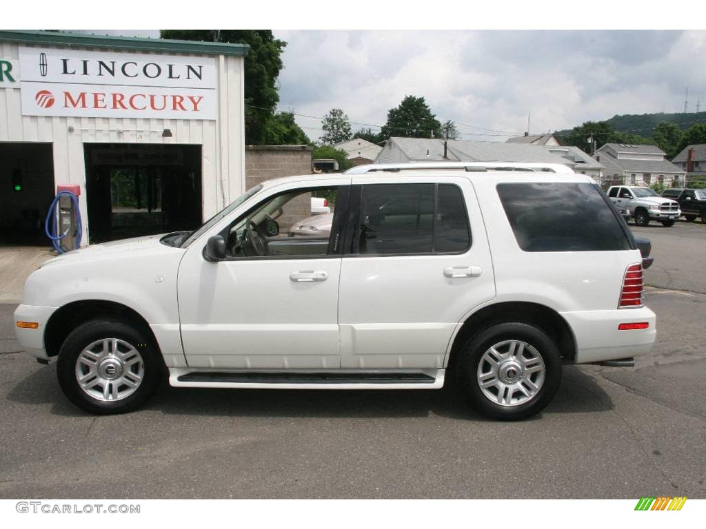 2004 Mountaineer V8 Premier AWD - Ceramic White Pearl / Medium Dark Parchment photo #9