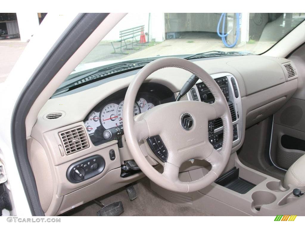 2004 Mountaineer V8 Premier AWD - Ceramic White Pearl / Medium Dark Parchment photo #11