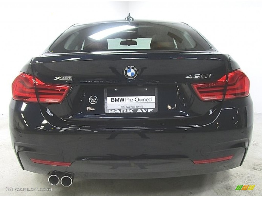 2019 4 Series 430i xDrive Gran Coupe - Carbon Black Metallic / Cognac photo #3