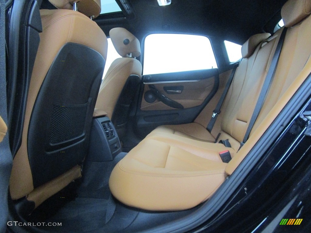 2019 4 Series 430i xDrive Gran Coupe - Carbon Black Metallic / Cognac photo #12