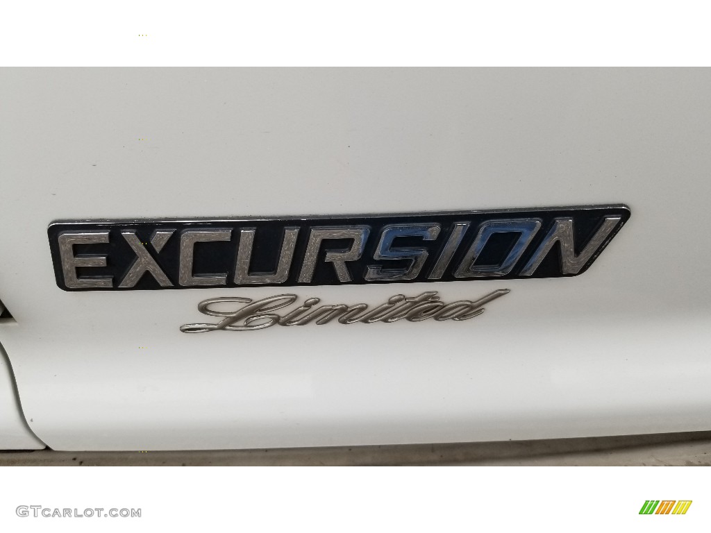 2001 Excursion Limited 4x4 - Oxford White / Medium Parchment photo #15