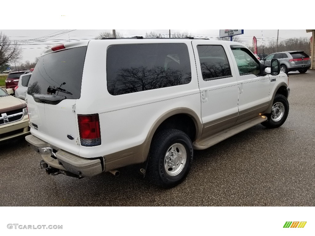 2001 Excursion Limited 4x4 - Oxford White / Medium Parchment photo #17