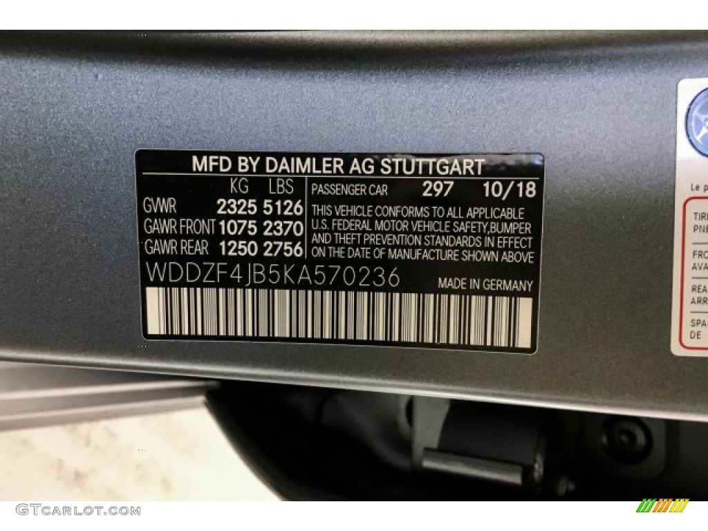 2019 E 300 Sedan - designo Selenite Grey Magno (Matte) / Black photo #11
