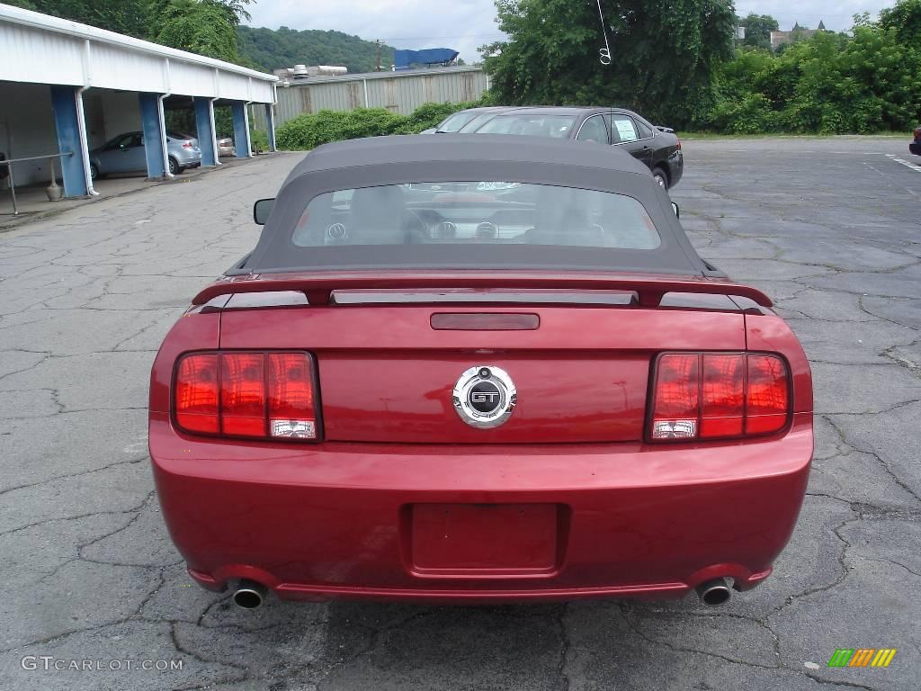 2007 Mustang GT Premium Convertible - Redfire Metallic / Dark Charcoal photo #3
