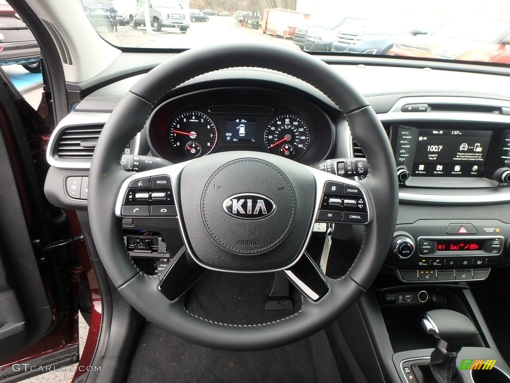 2019 Kia Sorento LX AWD Satin Black Steering Wheel Photo #131084017