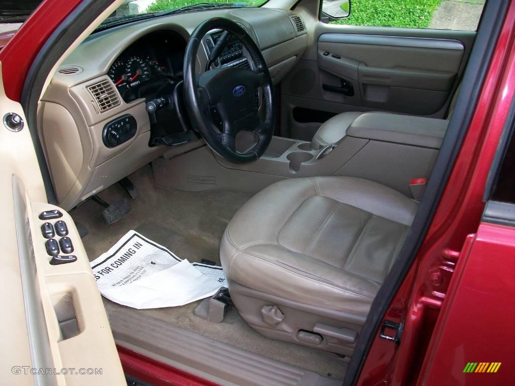 2004 Explorer XLT 4x4 - Redfire Metallic / Medium Parchment photo #7
