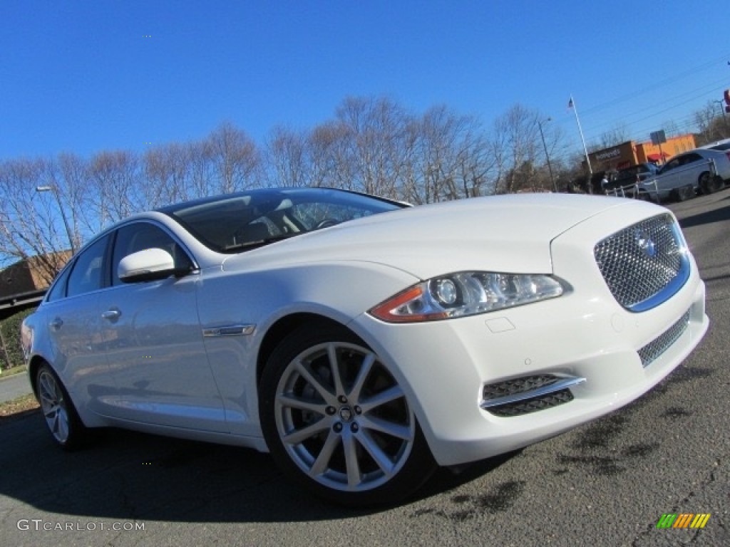 2011 XJ XJ - Polaris White / Ivory/Truffle photo #2
