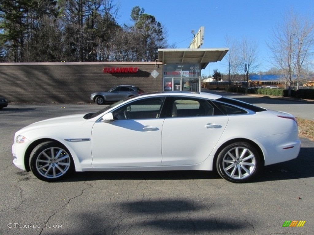 2011 XJ XJ - Polaris White / Ivory/Truffle photo #7
