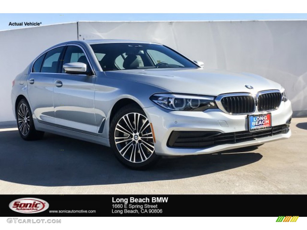 2019 5 Series 530i Sedan - Glacier Silver Metallic / Black photo #1