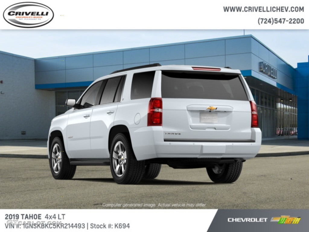 2019 Tahoe LT 4WD - Summit White / Cocoa/Dune photo #3