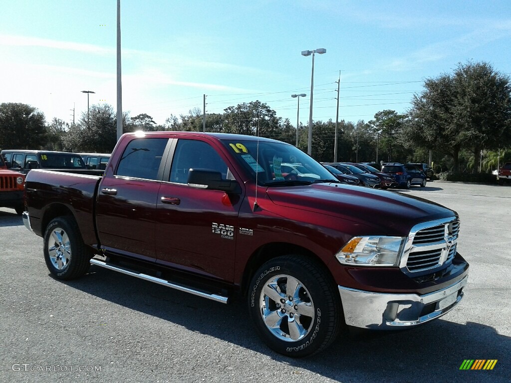 2019 1500 Classic Big Horn Crew Cab - Delmonico Red Pearl / Black/Diesel Gray photo #7