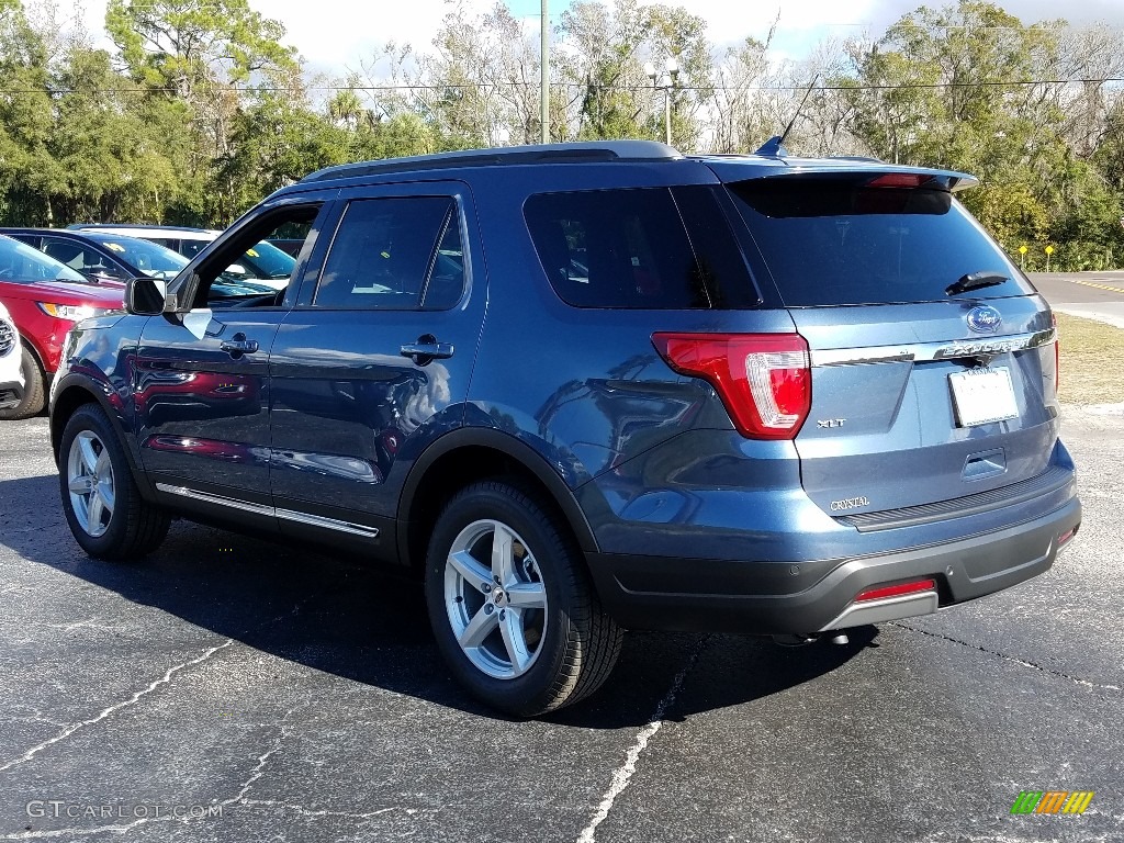 2019 Explorer XLT - Blue Metallic / Medium Black photo #3