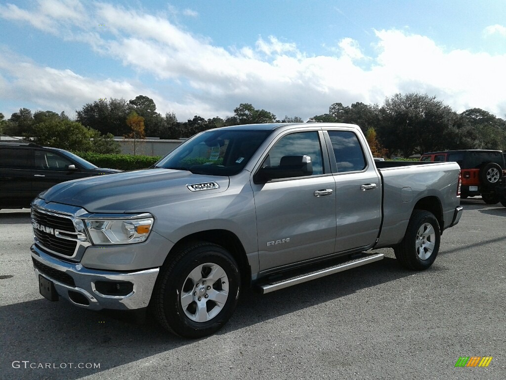 2019 1500 Big Horn Quad Cab - Billett Silver Metallic / Black/Diesel Gray photo #1