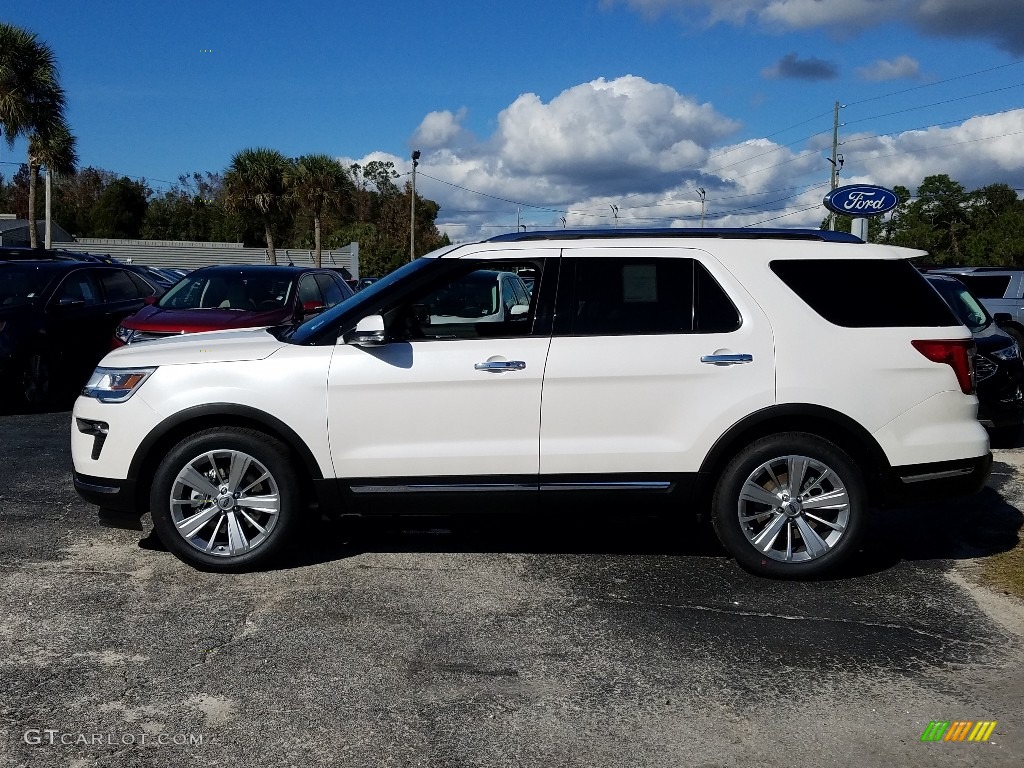 2019 Explorer Limited - White Platinum / Medium Black photo #2