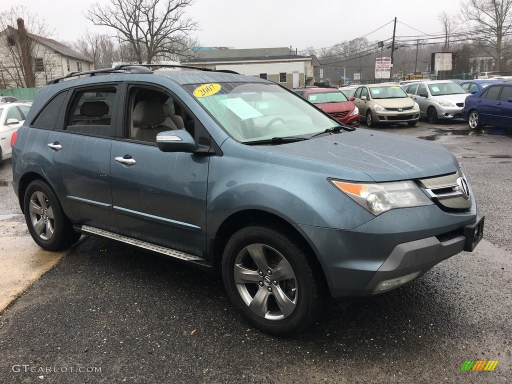 2007 MDX Sport - Steel Blue Metallic / Parchment photo #8