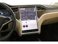 2017 Tesla Model X Cream Interior Navigation Photo