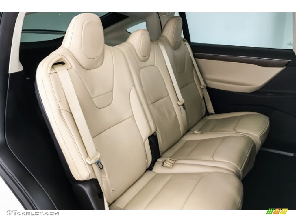 Cream Interior 2017 Tesla Model X 75D Photo #131108239