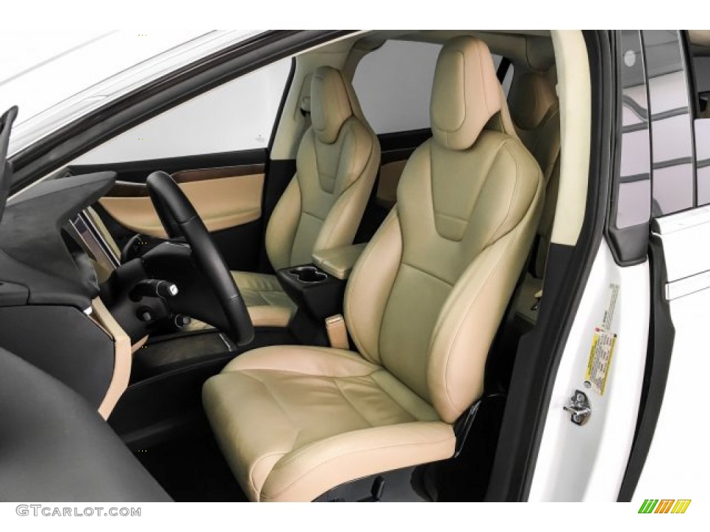 Cream Interior 2017 Tesla Model X 75D Photo #131108248