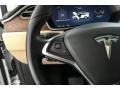 Cream 2017 Tesla Model X 75D Steering Wheel
