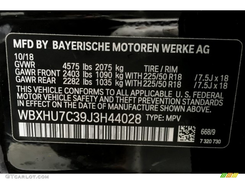 2019 X1 xDrive28i - Jet Black / Oyster/Black photo #11