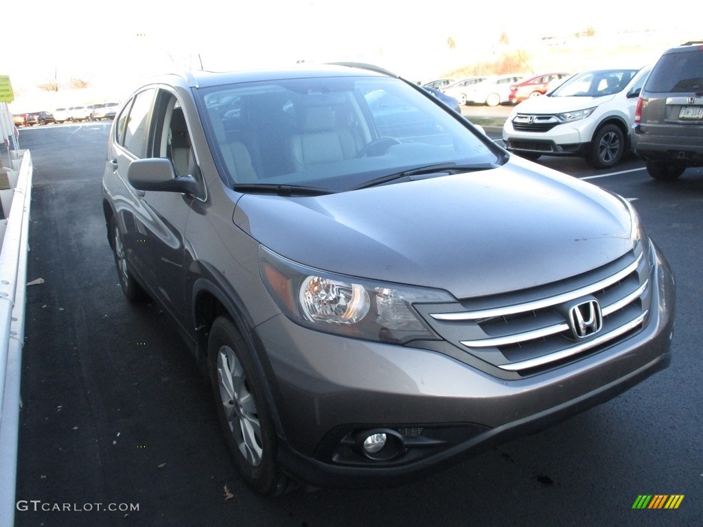 2013 CR-V EX-L AWD - Urban Titanium Metallic / Beige photo #6