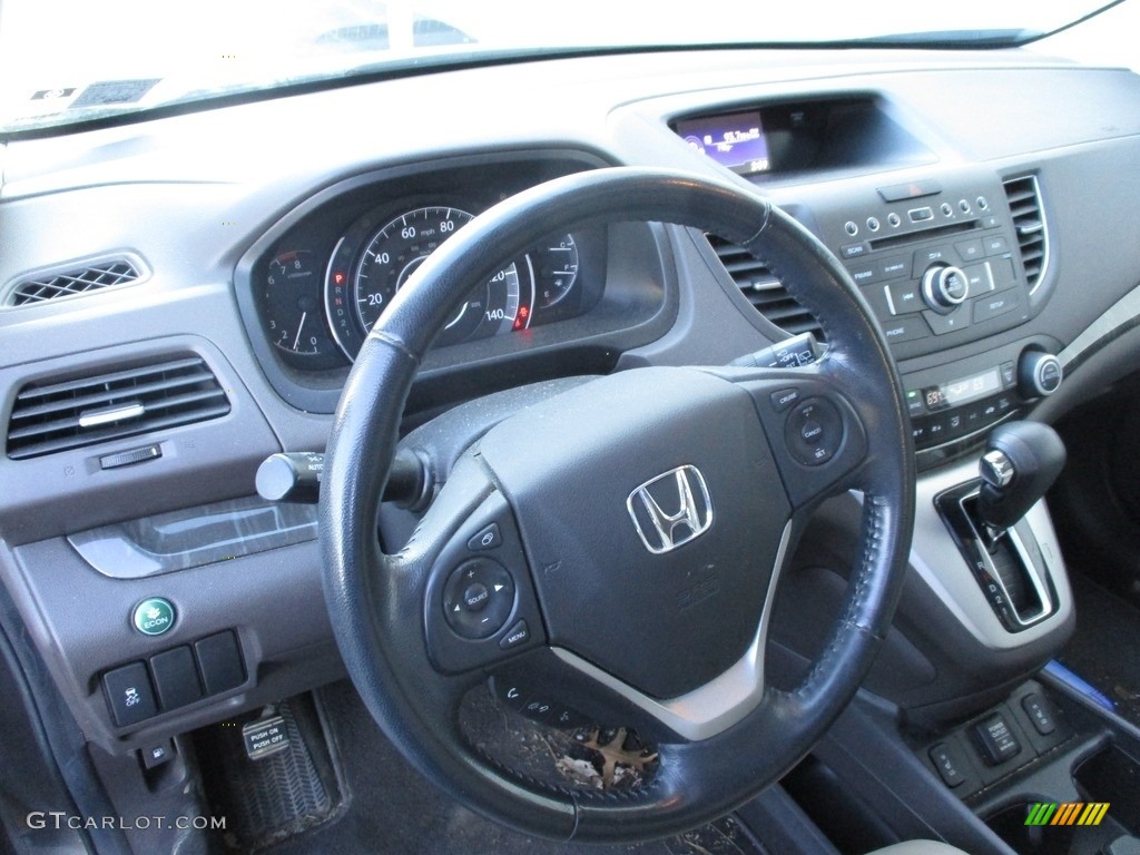 2013 CR-V EX-L AWD - Urban Titanium Metallic / Beige photo #13