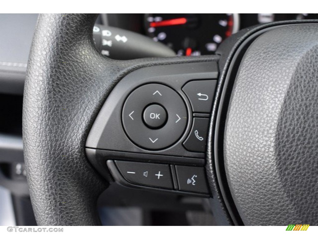 2019 Toyota RAV4 LE AWD Black Steering Wheel Photo #131115003