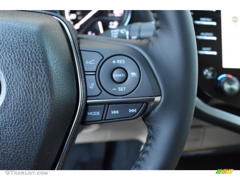 2019 Toyota Camry Hybrid XLE Macadamia Steering Wheel Photo #131116275