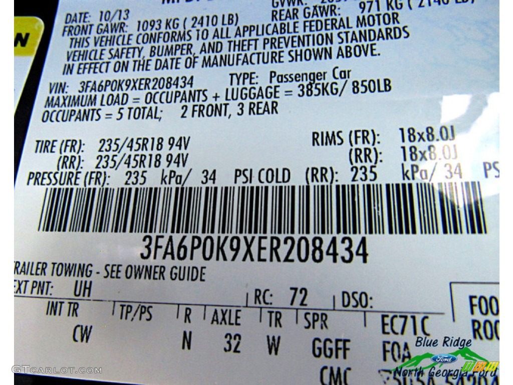 2014 Fusion Titanium - Tuxedo Black / Charcoal Black photo #24