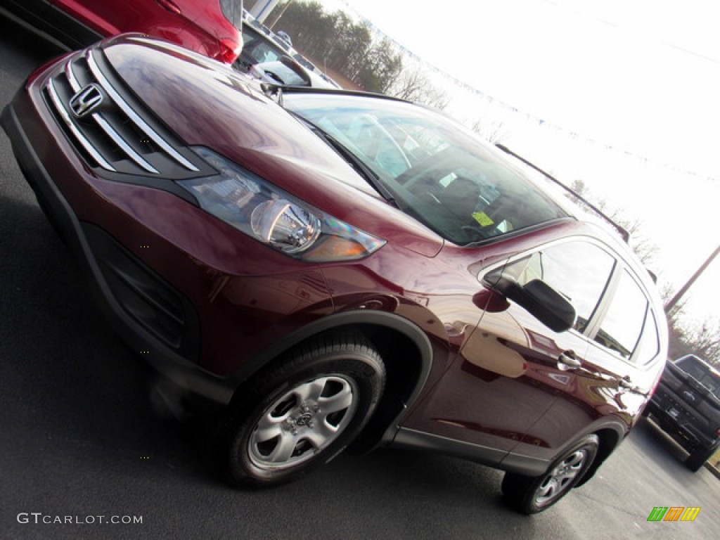2013 CR-V LX - Basque Red Pearl II / Gray photo #28