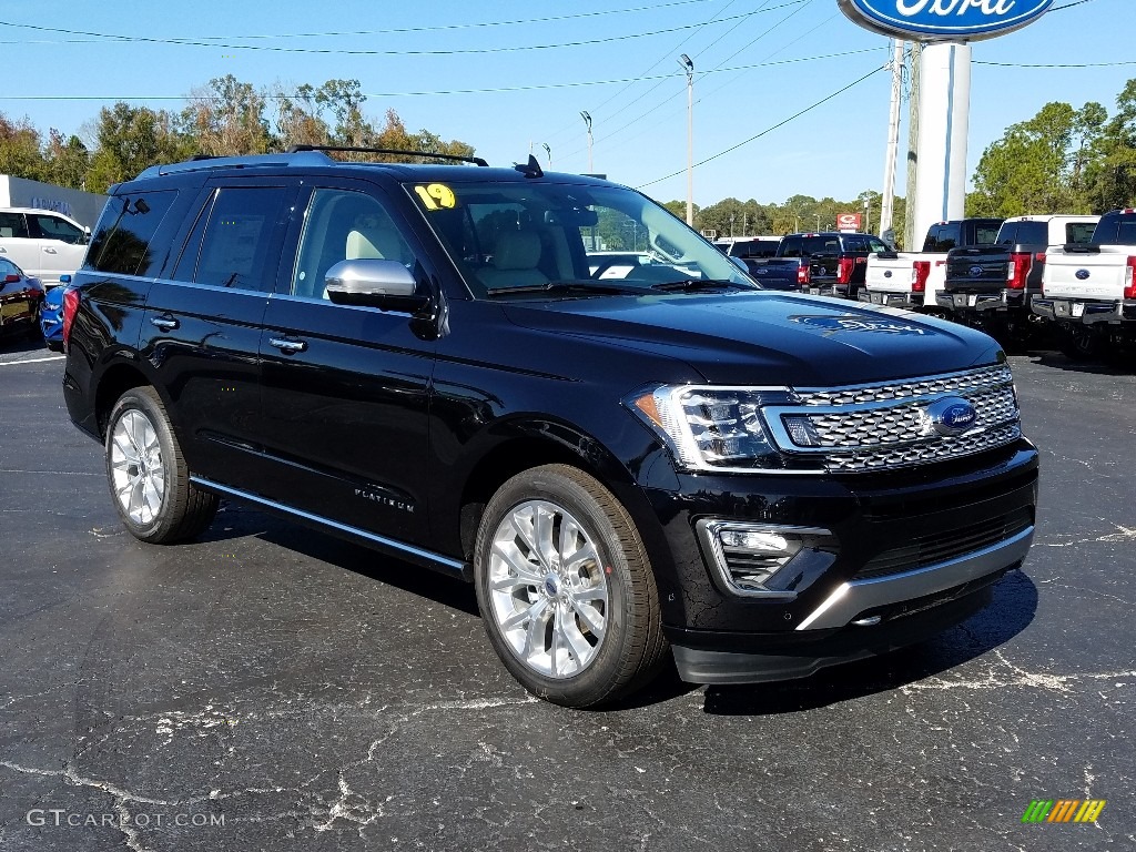 Agate Black Metallic 2019 Ford Expedition Platinum 4x4 Exterior Photo #131124660