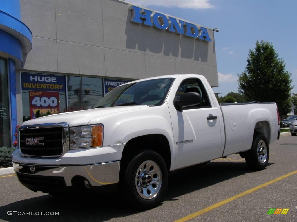 2008 Sierra 1500 Regular Cab - Summit White / Dark Titanium photo #1