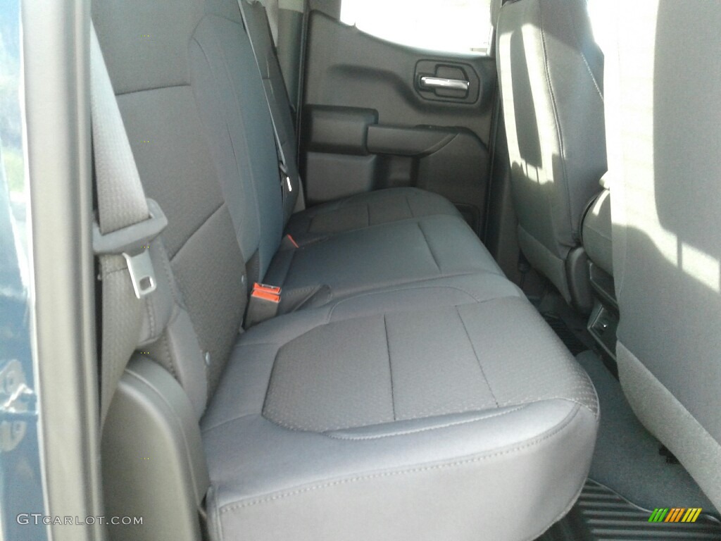 Jet Black Interior 2019 Chevrolet Silverado 1500 Custom Double Cab Photo #131129321