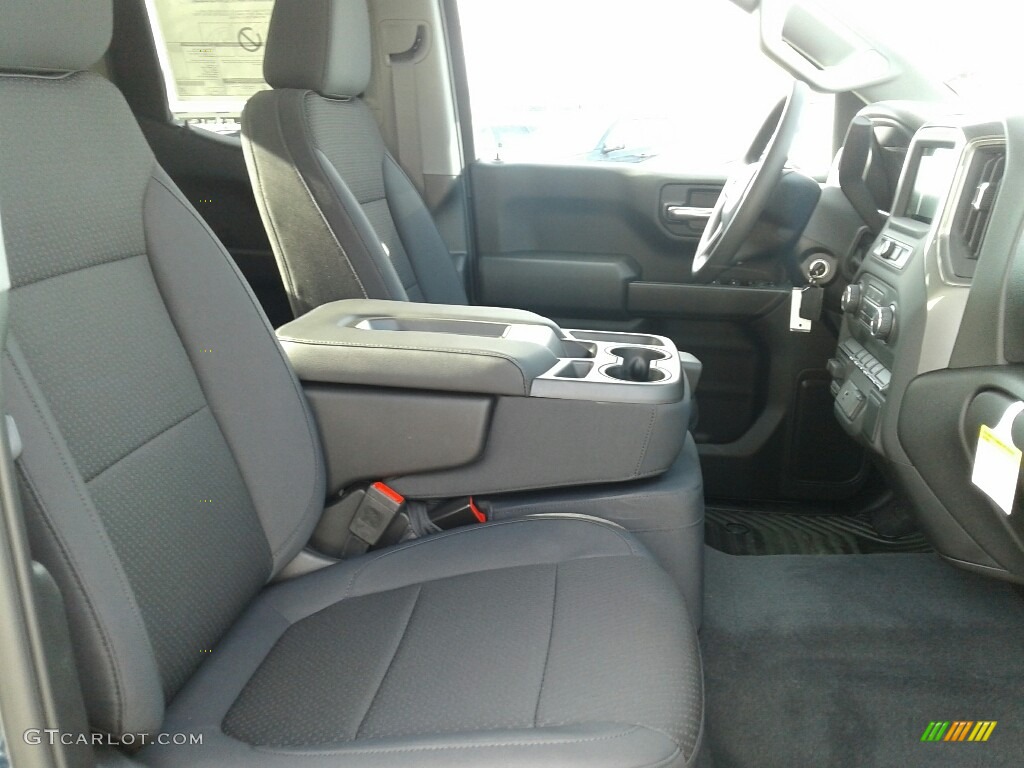 Jet Black Interior 2019 Chevrolet Silverado 1500 Custom Double Cab Photo #131129348