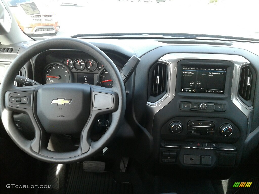 2019 Chevrolet Silverado 1500 Custom Double Cab Jet Black Dashboard Photo #131129369