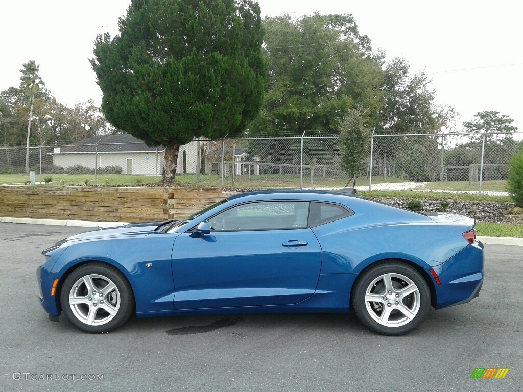 Riverside Blue Metallic 2019 Chevrolet Camaro LT Coupe Exterior Photo #131131235