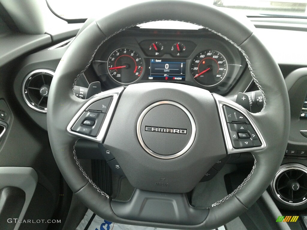 2019 Chevrolet Camaro LT Coupe Medium Ash Gray Steering Wheel Photo #131131568