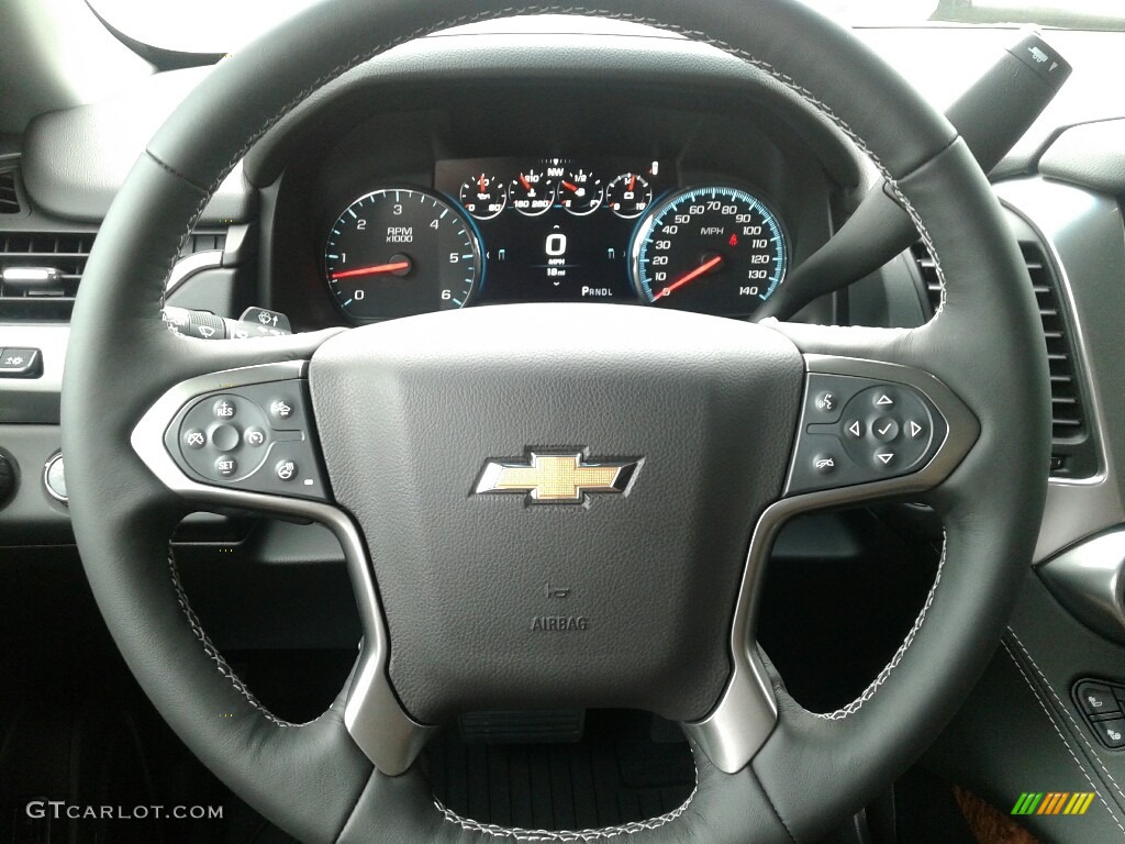 2019 Chevrolet Tahoe Premier 4WD Jet Black/Mahogany Steering Wheel Photo #131132099