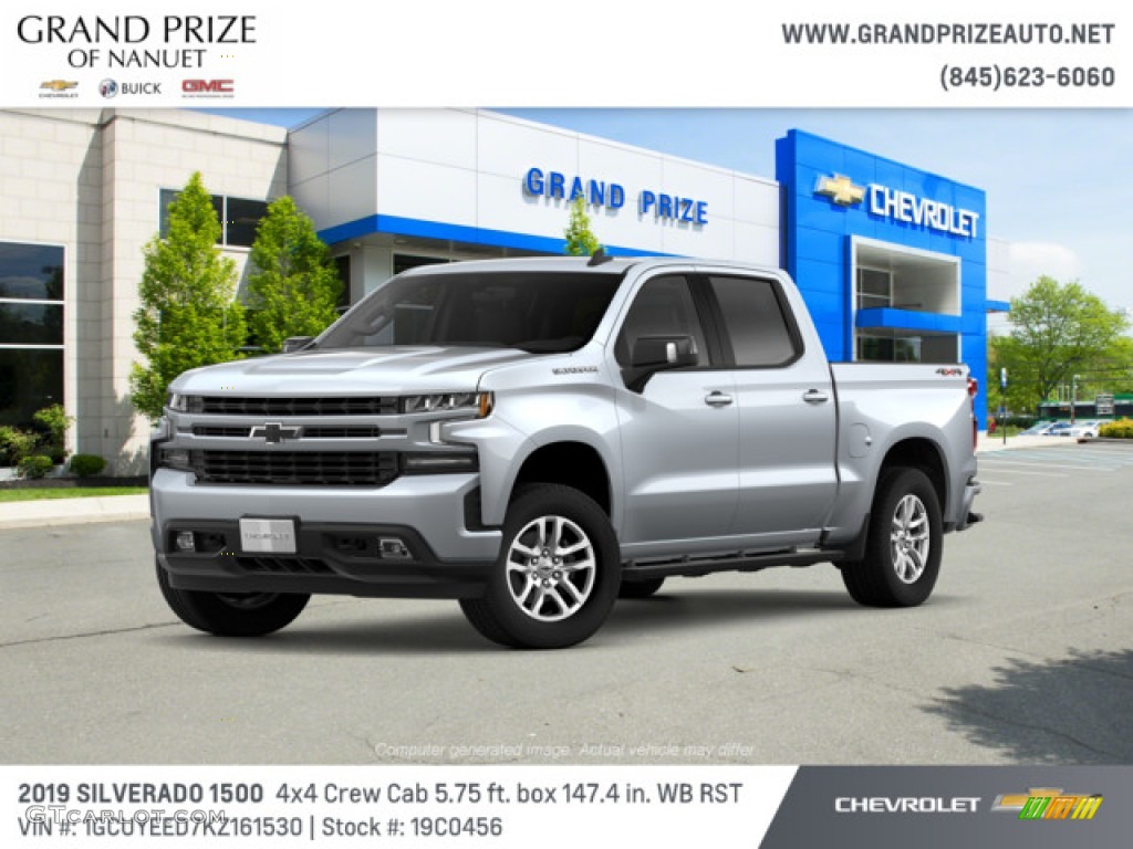 2019 Silverado 1500 RST Crew Cab 4WD - Silver Ice Metallic / Jet Black photo #1