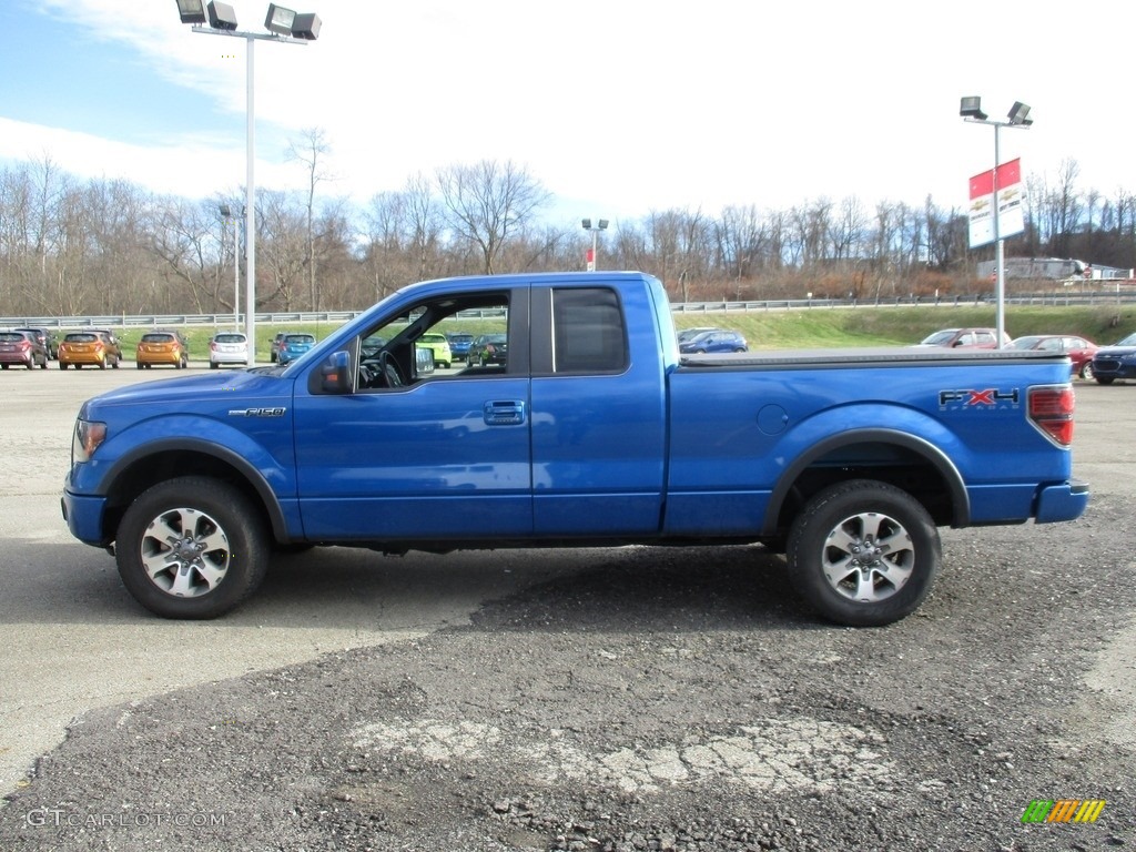 2011 F150 FX4 SuperCab 4x4 - Blue Flame Metallic / Black photo #13