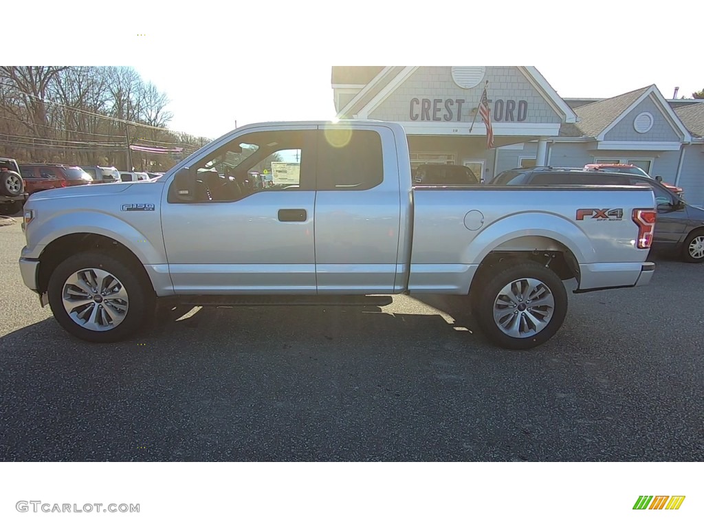 2018 F150 XL SuperCab 4x4 - Ingot Silver / Earth Gray photo #4