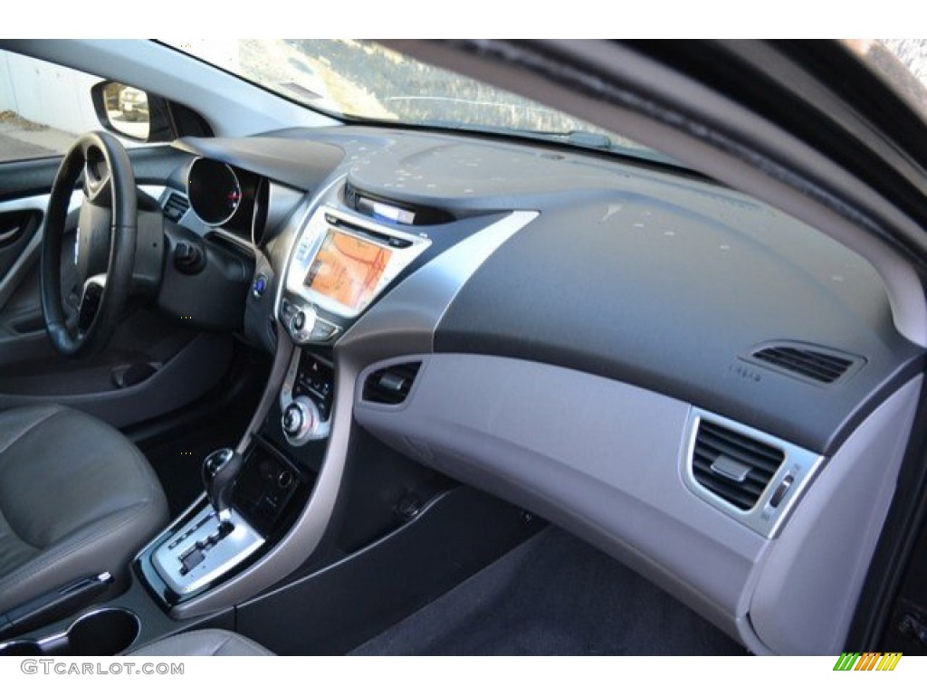 2012 Elantra Limited - Midnight Black / Gray photo #17